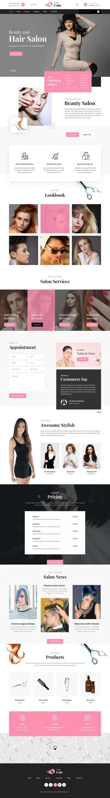 Hair Salon WordPress Theme